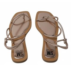 SM New York Women's Metallic Strappy Sandals